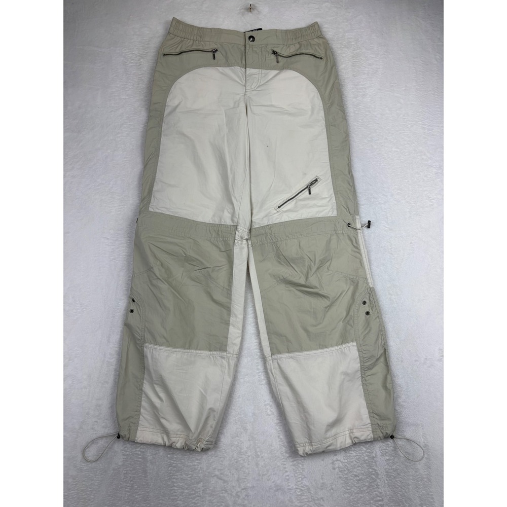Silence + Noise Mens 30x31 Tan Cream Colorblock Parachute Utility Pants Gorpcore